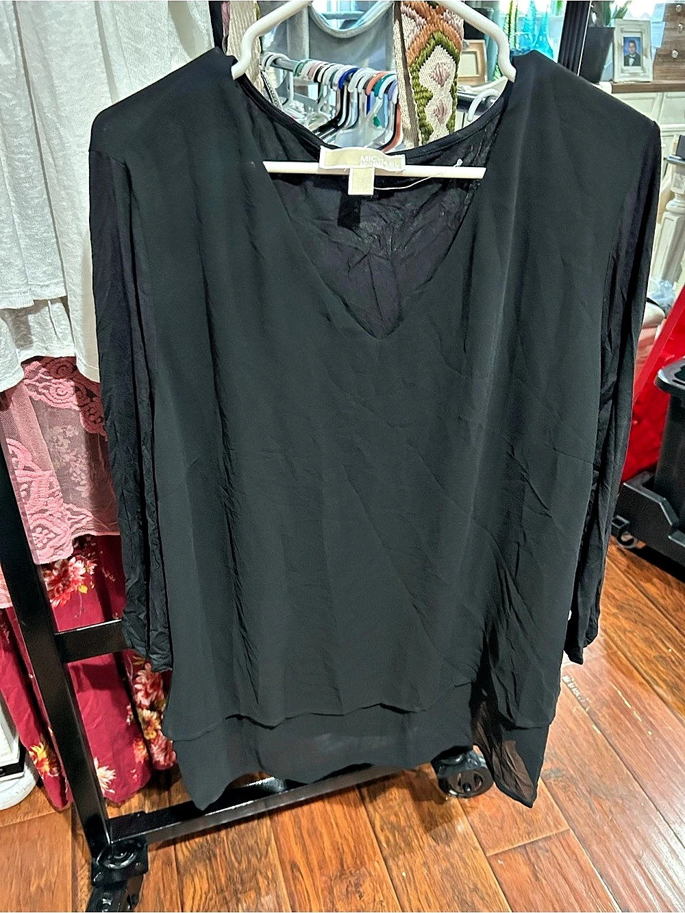 Michael Kors Black Blouse Size 2X Like New